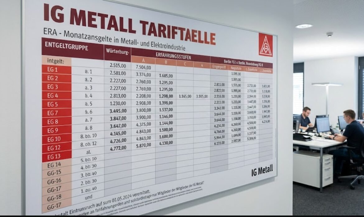 IG Metall Tariftabelle